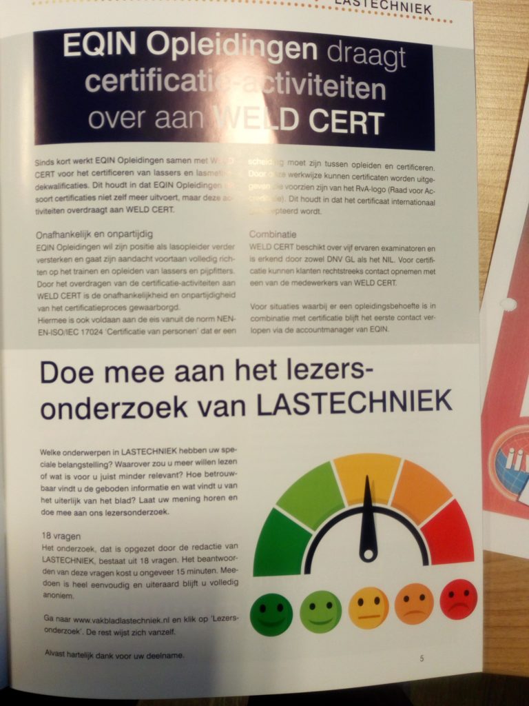 Vakblad Lastechniek: